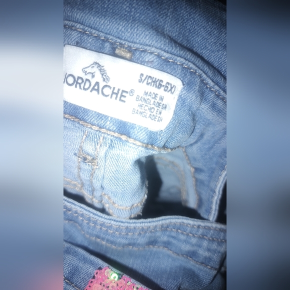 BlueJeanOveralls w/Pink Details🩷 - Picture 7 of 8